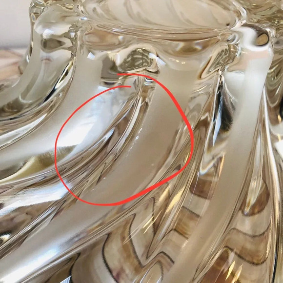 Vintage Swirl Glass Bowl Art Deco - Picture 9 of 10